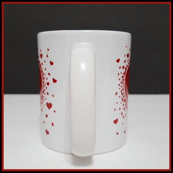 NEW Lots of Hearts Valentine's Love Mug 12 OZ Ceramic - Picture 3 of 6